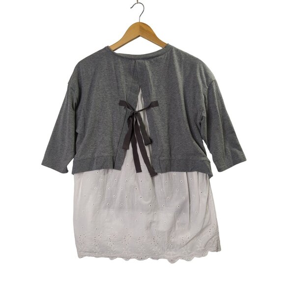 Matilda Jane In The Clouds Top‎ Women S Eyelet Lace Bottom Oversized Layered - Picture 2 of 11